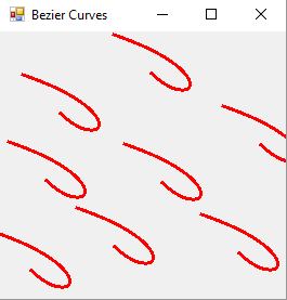 Curve like letter J