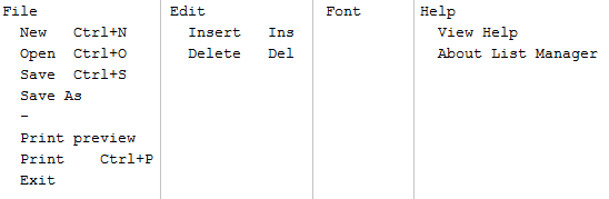 menu layout
